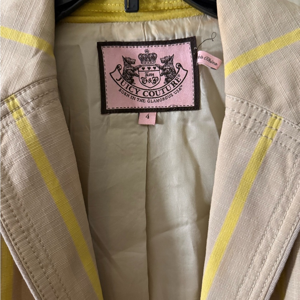 Juicy Couture Tan and Yellow Blazer